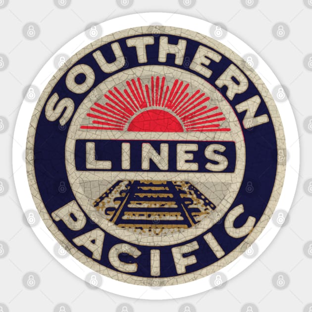 Southern Pacific Lines 2 Sticker by Midcenturydave